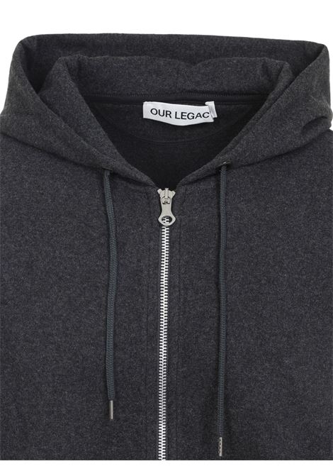 felpa rascal hood uomo grigia OUR LEGACY | M4256RC